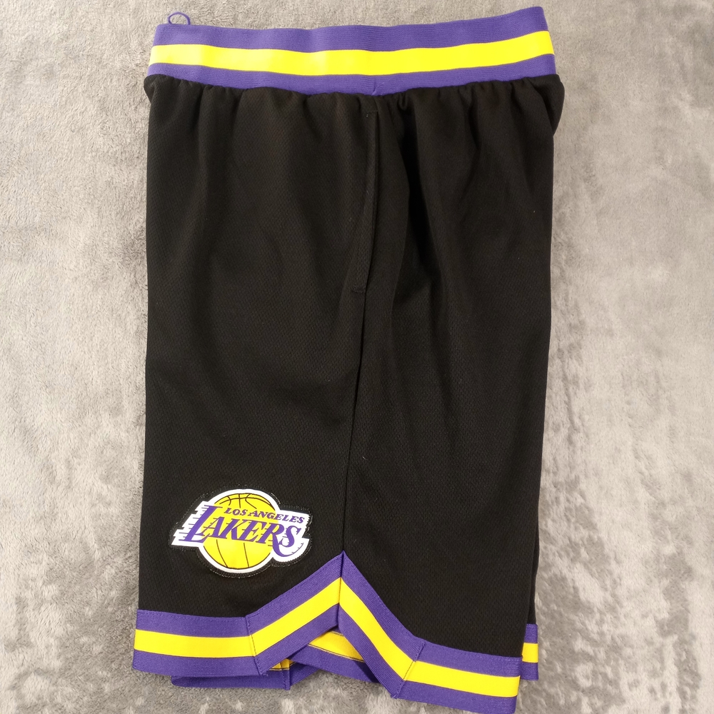 NBA Men's Black and Purple Lakers Basketball Shorts Size S